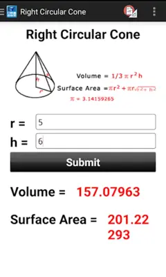 Volume & SurfaceArea Cal android App screenshot 4